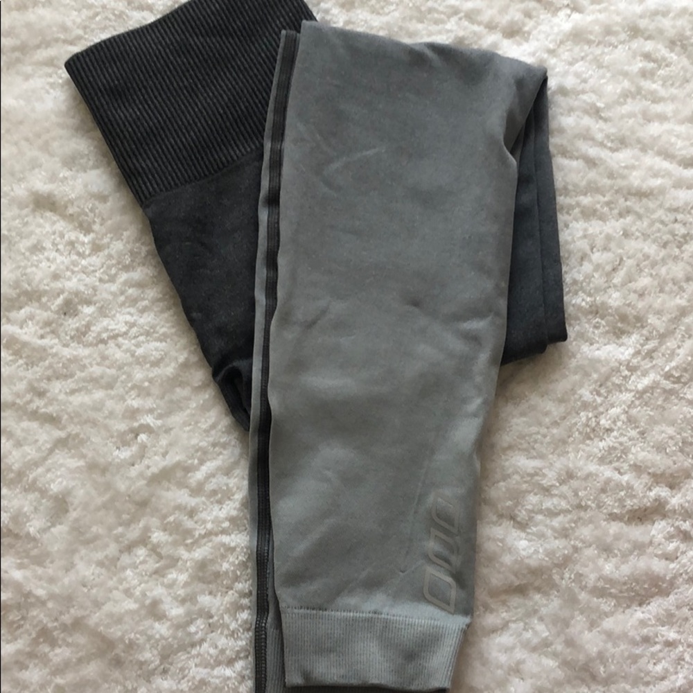 ombré lorna jane gray leggings with reflective leg